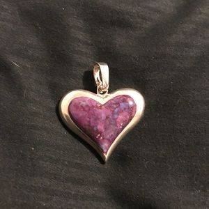 Sterling Silver purple turquoise pendant